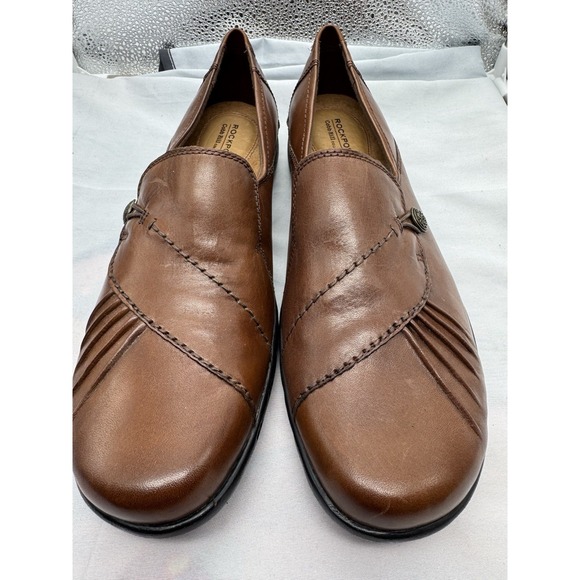 Rockport by Cobb Hill Collection Shoes Womens 11N Paulette Slip On Brown Leather - Picture 2 of 9